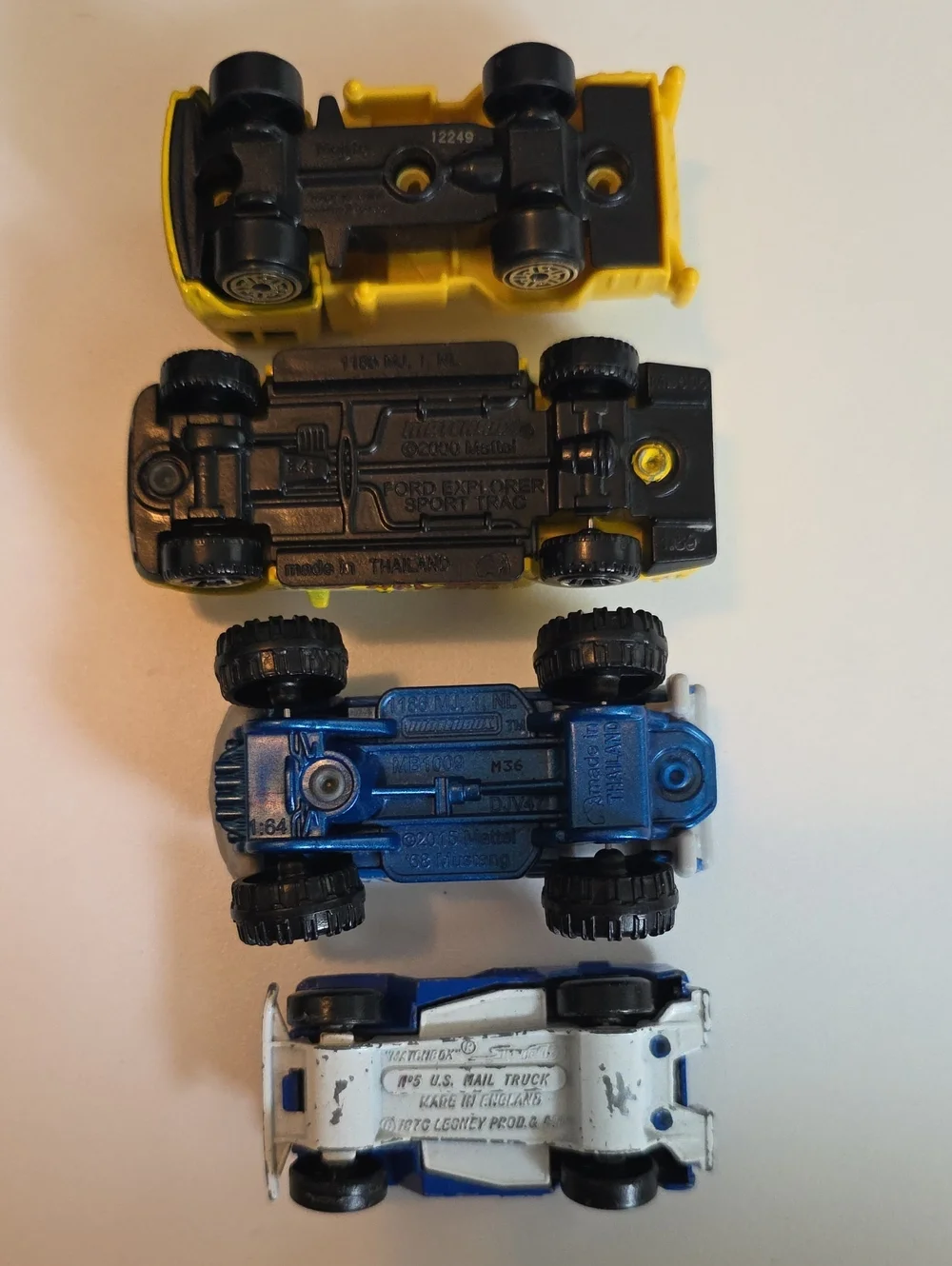 Assorted Vintage Toy Truck Bundle - Helicopter, Tow Truck, Mustang, Speed Driver